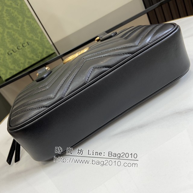 Gucci專櫃古馳最新款MARMONT小號手提包小頂柄包 jh2271型號：795199